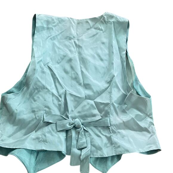 Vintage Hampton Western Prairie Style Vest with Turquoise Silver Accents-Size 12 - Picture 2 of 9